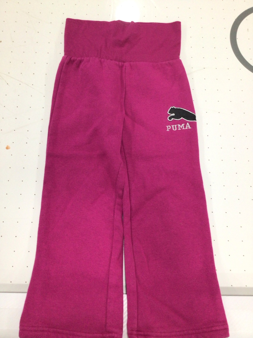 Puma Girls' Magenta Pull-On Sweatpants with Logo
